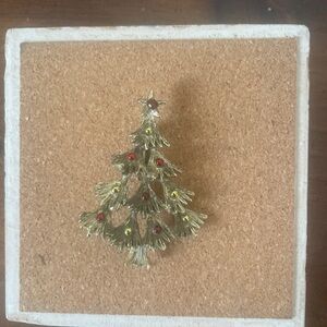 Gerry Weber Gold Brooch with Red and Yellow Accents